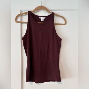 Athleta Women's Sleeveless High-Neck Tank Top - Burgundy. Sz medium